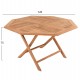 ΤΡΑΠΕΖΙ ΠΟΛΥΓΩΝΟ ΠΤΥΣΣΟΜΕΝΟ KARLIN HM6618 ΞΥΛΟ TEAK ΣΕ ΦΥΣΙΚΟ ΧΡΩΜΑ 120x120x75Yεκ.