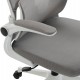 ΚΑΡΕΚΛΑ ΓΡΑΦΕΙΟΥ KESI HM1222.02 ΑΝΟΙΧΤΟ ΓΚΡΙ MESH--ΛΕΥΚΟ PP 52x50x122Υεκ.