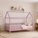 ΕΚ701,2 DREAM τ.Montessori Παιδικό Κρεβάτι, για Στρώμα 90x190cm, Ξύλο Πεύκου Απόχρωση Ροζ