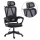 ΚΑΡΕΚΛΑ ΓΡΑΦΕΙΟΥ FRANTIC HM1224.01 ΜΑΥΡO MESH & ΠΟΛΥΠΡΟΠΥΛΕΝΙΟ 60x60x134Υεκ