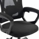 ΚΑΡΕΚΛΑ ΓΡΑΦΕΙΟΥ FRANTIC HM1224.01 ΜΑΥΡO MESH & ΠΟΛΥΠΡΟΠΥΛΕΝΙΟ 60x60x134Υεκ