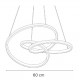 6092-A-Black Inlight Κρεμαστό φωτιστικό LED 58W 3CCT (by switch on base) σε μαύρη απόχρωση D:60cm (6092-A-Black)