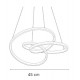 6092-B-Black Inlight Κρεμαστό φωτιστικό LED 40W 3CCT (by switch on base) σε μα΄ύρη απόχρωση D:45cm (6092-B-Black)