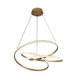 6092-B-Golden Inlight Κρεμαστό φωτιστικό LED 40W 3CCT (by switch on base) σε χρυσή απόχρωση D:45cm (6092-B-Golden)
