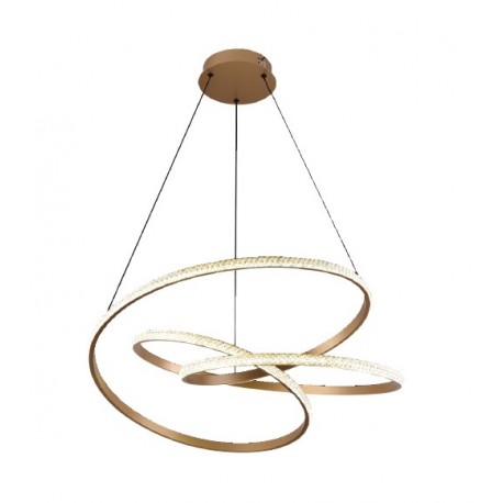 6092-B-Golden Inlight Κρεμαστό φωτιστικό LED 40W 3CCT (by switch on base) σε χρυσή απόχρωση D:45cm (6092-B-Golden)