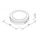 80301220 it-Lighting Klamath mega LED 48W 3CCT Outdoor Ceiling Light White D:40cmx5,2cm (80301220)