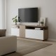 230-000122 Έπιπλο τηλεόρασης Vendora pakoworld σε sonoma-λευκή απόχρωση 150x29.5x46.3εκ