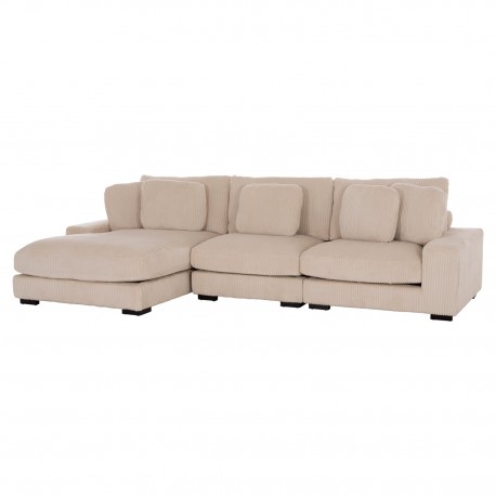ΚΑΝΑΠΕΣ ΑΡΙΣΤΕΡΗ ΓΩΝΙΑ CRANFIELD HM3287.02L ΜΠΕΖ ΡΙΓΕ ΥΦΑΣΜΑ 315x167(γωνία)x67Υεκ.
