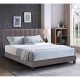 Ε8804,12 ALLEGRO Κρεβάτι Διπλό 140x190cm, Ύφασμα Cappuccino, με Κεφαλάρι πολλαπλών θέσεων