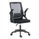 ΚΑΡΕΚΛΑ ΓΡΑΦΕΙΟΥ ZENITH HM1225.01 PP & MESH ΥΦΑΣΜΑ--ΜΑΥΡΟ 60x60x92-100Υεκ
