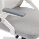 ΚΑΡΕΚΛΑ ΓΡΑΦΕΙΟΥ ZENITH HM1225.02 ΛΕΥΚΟ PP--ΑΝΟΙΧΤΟ ΓΚΡΙ MESH 60x60x92-100Υεκ