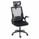 ΚΑΡΕΚΛΑ ΓΡΑΦΕΙΟΥ MATRON HM1226.01 ΜΑΥΡO PP & MESH ΥΦΑΣΜΑ 47x47x128Υεκ