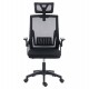 ΚΑΡΕΚΛΑ ΓΡΑΦΕΙΟΥ MATRON HM1226.01 ΜΑΥΡO PP & MESH ΥΦΑΣΜΑ 47x47x128Υεκ