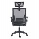 ΚΑΡΕΚΛΑ ΓΡΑΦΕΙΟΥ MATRON HM1226.01 ΜΑΥΡO PP & MESH ΥΦΑΣΜΑ 47x47x128Υεκ