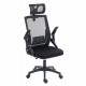 ΚΑΡΕΚΛΑ ΓΡΑΦΕΙΟΥ MATRON HM1226.01 ΜΑΥΡO PP & MESH ΥΦΑΣΜΑ 47x47x128Υεκ