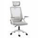 ΚΑΡΕΚΛΑ ΓΡΑΦΕΙΟΥ MATRON HM1226.02 ΛΕΥΚΟ PP--ΑΝΟΙΧΤΟ ΓΚΡΙ MESH 47x47x128Υεκ