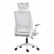 ΚΑΡΕΚΛΑ ΓΡΑΦΕΙΟΥ MATRON HM1226.02 ΛΕΥΚΟ PP--ΑΝΟΙΧΤΟ ΓΚΡΙ MESH 47x47x128Υεκ