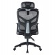 ΚΑΡΕΚΛΑ ΓΡΑΦΕΙΟΥ APEX HM1227.01 ΜΑΥΡO MESH & PP 68x68x120-130Υεκ