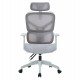 ΚΑΡΕΚΛΑ ΓΡΑΦΕΙΟΥ APEX HM1227.02 ΛΕΥΚΟ PP--ΑΝΟΙΧΤΟ ΓΚΡΙ MESH 68x68x120-130Υεκ