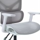ΚΑΡΕΚΛΑ ΓΡΑΦΕΙΟΥ APEX HM1227.02 ΛΕΥΚΟ PP--ΑΝΟΙΧΤΟ ΓΚΡΙ MESH 68x68x120-130Υεκ