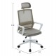 ΚΑΡΕΚΛΑ ΓΡΑΦΕΙΟΥ VELOCITY HM1229.02 ΛΕΥΚΟ PP--ΑΝΟΙΧΤΟ ΓΚΡΙ MESH 61x62x123Υεκ