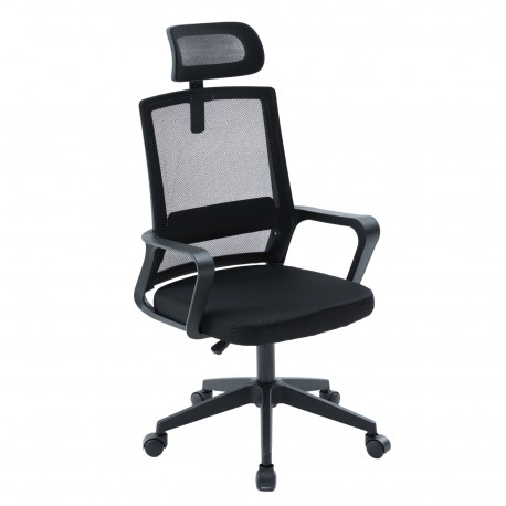 ΚΑΡΕΚΛΑ ΓΡΑΦΕΙΟΥ VELOCITY HM1229.01 ΜΑΥΡO MESH & PP 61x62x123Υεκ