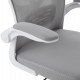 ΚΑΡΕΚΛΑ ΓΡΑΦΕΙΟΥ FLOATER HM1230.02 ΛΕΥΚΟ PP--ΑΝΟΙΧΤΟ ΓΚΡΙ MESH 62x62x106-116Υεκ