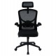 ΚΑΡΕΚΛΑ ΓΡΑΦΕΙΟΥ FLOATER HM1230.01 ΜΑΥΡO MESH & PP 62x62x106-116Υεκ