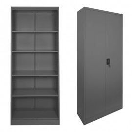 378-000011 Μεταλλική ντουλάπα Ugren pakoworld ανθρακί 90x40x180εκ