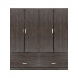 ΣΕΤ 2 ΤΜΧ ΝΤΟΥΛΑΠΑ 4ΦΥΛΛΗ ΜΕ 4 ΣΥΡΤΑΡΙΑ ZEBRANO 160X42X181 HM11349.01