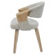15410014 Καρέκλα Τραπεζαρίας ArteLibre MIRETTA Μπεζ/Φυσικό 55x56x78cm Φυσικό/Μπεζ