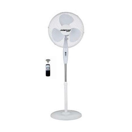 MISTRAL PLUS FS-40A10R Ανεμιστήρας Δαπέδου Ορθοστάτης Μαύρος Με Τηλεχειριστήριο 40cm 50W