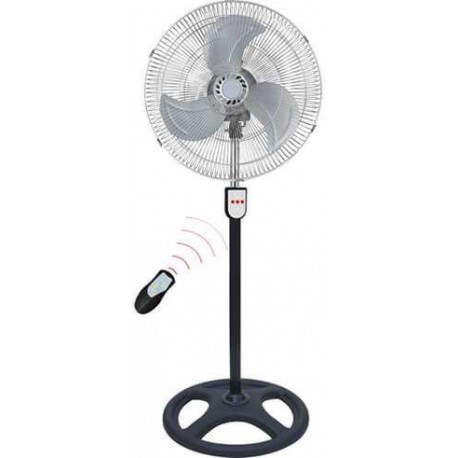 MISTRAL PLUS FS-40A10R Ανεμιστήρας Δαπέδου Ορθοστάτης Μαύρος Με Τηλεχειριστήριο 40cm 50W