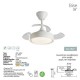 Lineme Bise 02-00347 Ανεμιστήρας Οροφής 70cm 30W με Φως & Τηλεχειριστήριο Λευκός