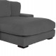 ΚΑΝΑΠΕΣ ΔΕΞΙΑ ΓΩΝΙΑ CRANFIELD HM3287.01R ΓΚΡΙ ΡΙΓΕ ΥΦΑΣΜΑ 315x167(γωνία)x67Υεκ.