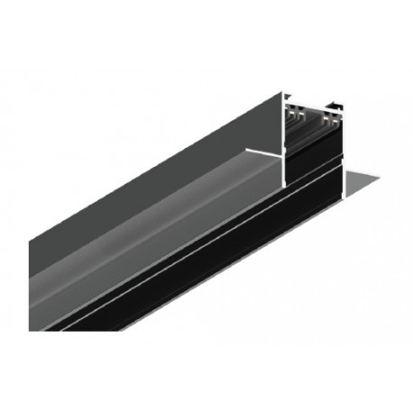 TRM20022 InLight Χωνευτή μαγνητική ράγα 220V με κάλυμμα σε μαύρη απόχρωση D:2m (TRM20022)