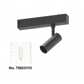 TM20110 Inlight Φωτιστικό spot LED 7W, 3CCT, 24° για μαγνητική ράγα 220V, σε μαύρη απόχρωση D:3,5x8cm (TM20110)