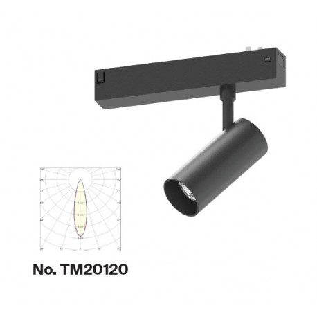 TM20120 Inlight Φωτιστικό spot LED 10W, 3CCT, 24° για μαγνητική ράγα 220V, σε μαύρη απόχρωση D:4,5x10cm (TM20120)
