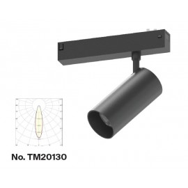 TM20130 Inlight Φωτιστικό spot LED 18W, 3CCT, 24° για μαγνητική ράγα 220V, σε μαύρη απόχρωση D:5,5x12cm (TM20130)
