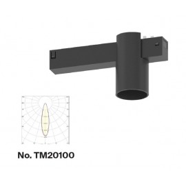 TM20100 Inlight Φωτιστικό spot LED 10W, 3CCT, 24° για μαγνητική ράγα 220V, σε μαύρη απόχρωση D:6x9.5cm (TM20100)
