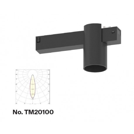 TM20100 Inlight Φωτιστικό spot LED 10W, 3CCT, 24° για μαγνητική ράγα 220V, σε μαύρη απόχρωση D:6x9.5cm (TM20100)