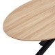 392-000022 Τραπέζι Makrey pakoworld sonoma mdf- μαύρα μεταλλικά πόδια 180x90x75εκ
