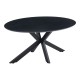 392-000019 Τραπέζι Makrey pakoworld μαύρο mdf- μεταλλικά πόδια 160x90x75εκ