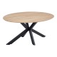 392-000020 Τραπέζι Makrey pakoworld sonoma mdf- μαύρα μεταλλικά πόδια 160x90x75εκ