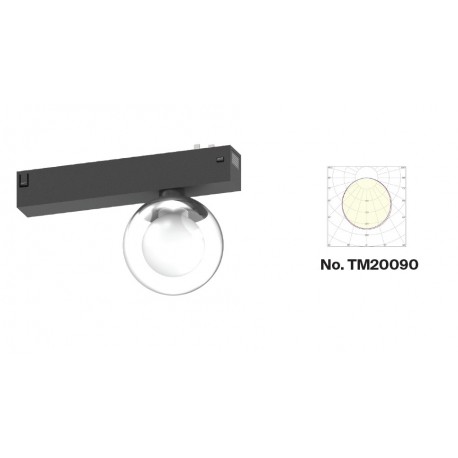 TM20090 Inlight Φωτιστικό LED 7W 3CCT για μαγνητική ράγα 220V σε μαύρη απόχρωση D:8X10cm (TM20090)