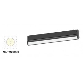 TM20080 Inlight Γραμμικό Φωτιστικό LED 15W  3CCT 120°,για Μαγνητική Ράγα 220V  σε μαύρη απόχρωση D: 33,4x6x3,3cm (TM20080)