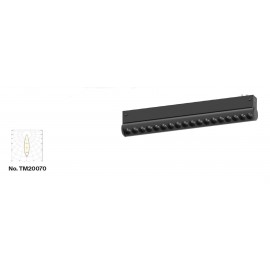 TM20070 Inlight Γραμμικό Φωτιστικό LED 18W με Anti-glare Dots 3CCT 24° για μαγνητική Ράγα 220V  σε μαύρη απόχρωση D: 33,4x6x3,3c