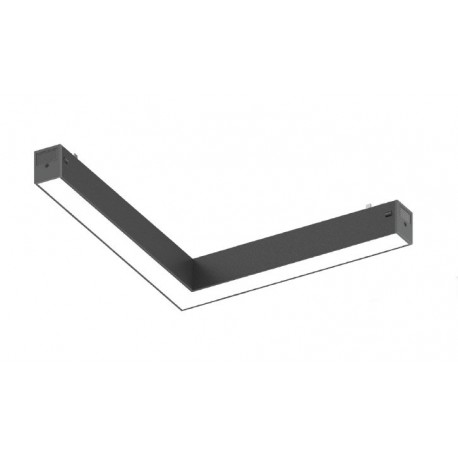 TM20060 Inlight Γωνιακό γραμμικό φωτιστικό LED 20W, 3CCT, 120° για μαγνητική ράγα 220V, σε μαύρη απόχρωση D:24,2x22x3cm (TM20060