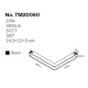 TM20060 Inlight Γωνιακό γραμμικό φωτιστικό LED 20W, 3CCT, 120° για μαγνητική ράγα 220V, σε μαύρη απόχρωση D:24,2x22x3cm (TM20060