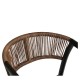 14840109 Σκαμπό Bar ArteLibre SANTORINI Μαύρο/Φυσικό Αλουμίνιο/Rattan 55x56x99cm Φυσικό/Μαύρο